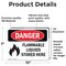 Signmission Flammable Liquids Stored Here Danger Sign, Vinyl Decal, 10in W x 7in L, 2PK OS-2PACK-DS-D-710-L-2012 - alternate 5
